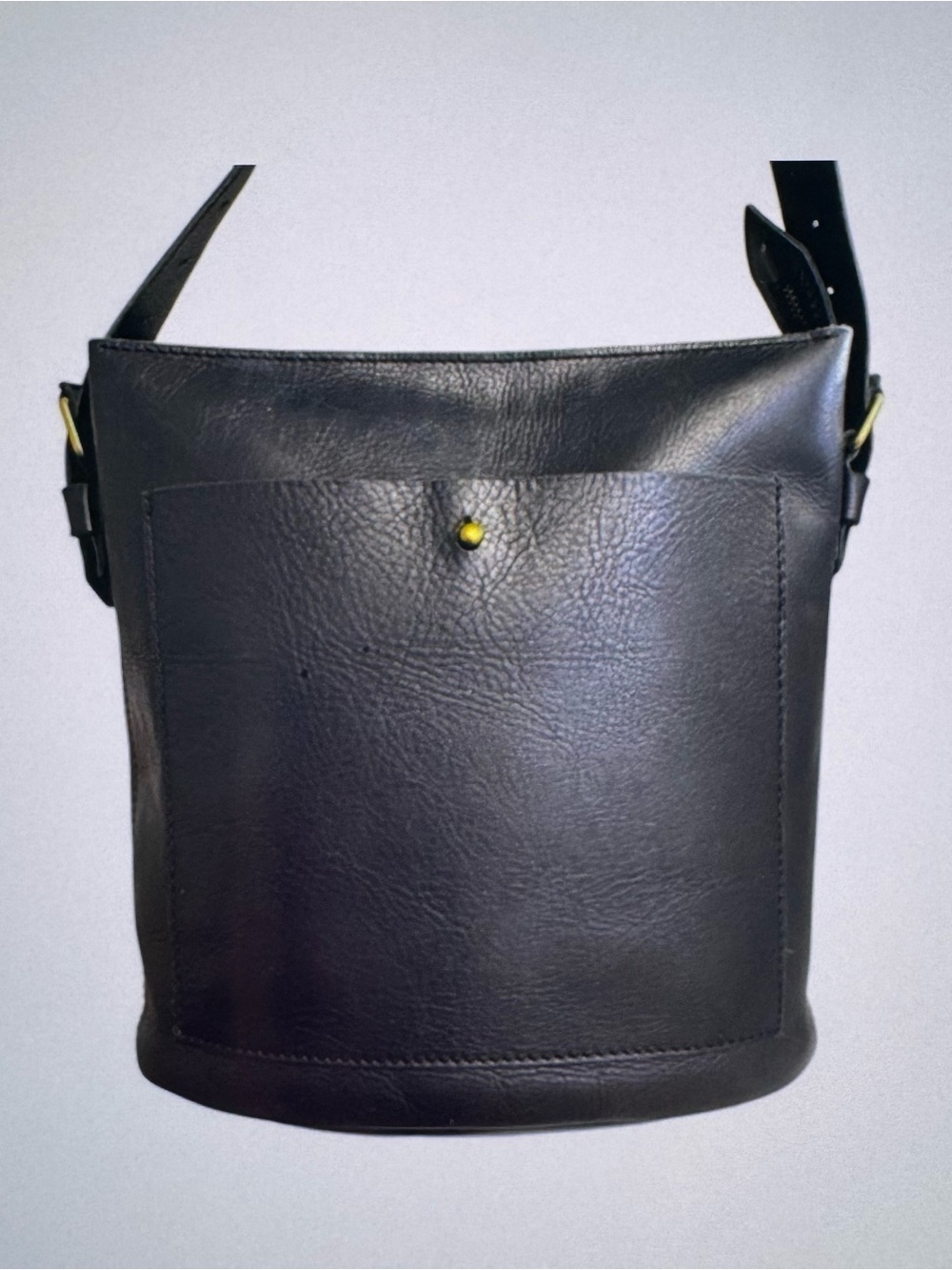 🖤LIKE New🖤Madewell Transport Black Leather Crossbody Bag with Front Pocket